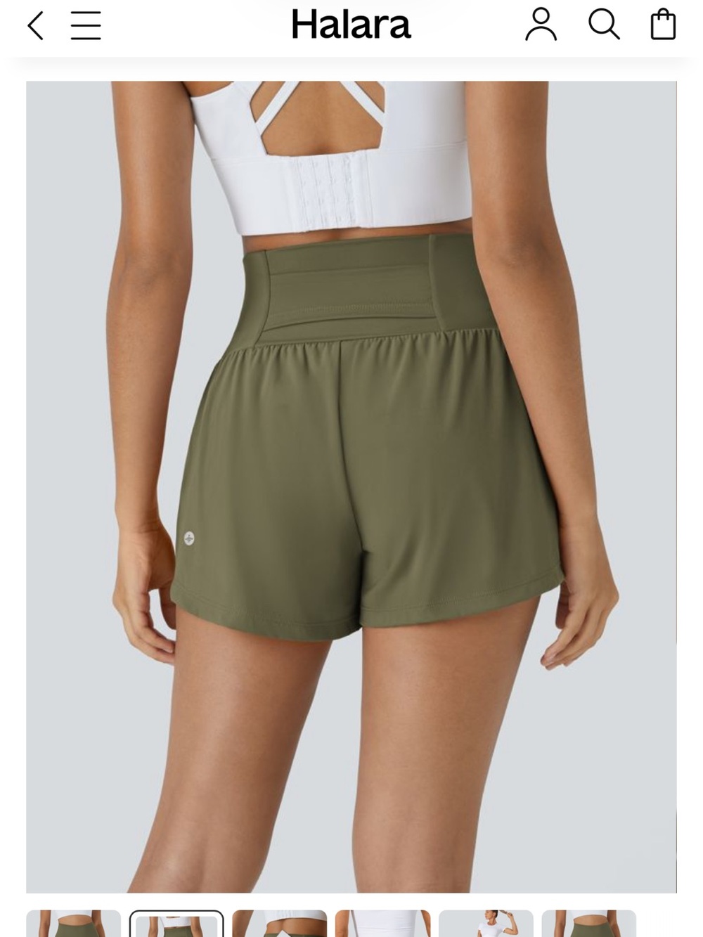 HALARA High-Waist Athletic Shorts - Picture 2 of 7